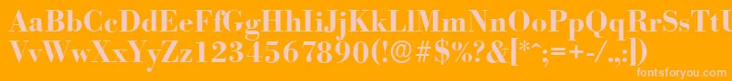 BodoniserialBold Font – Pink Fonts on Orange Background