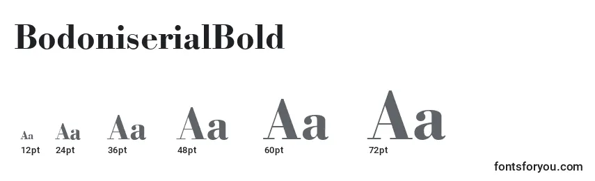 Размеры шрифта BodoniserialBold