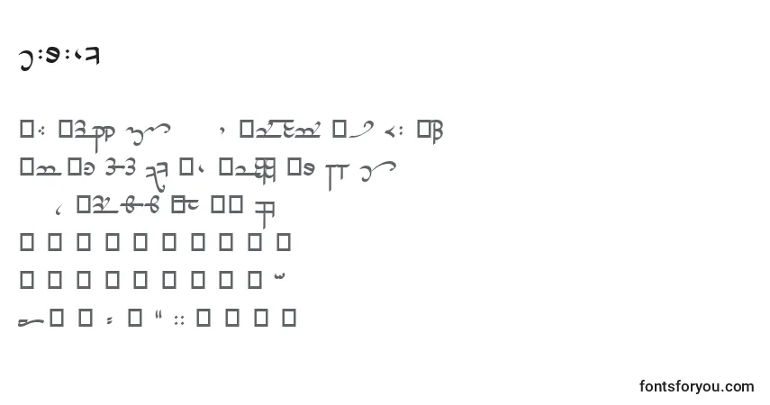 Czcionka Tirion – alfabet, cyfry, specjalne znaki