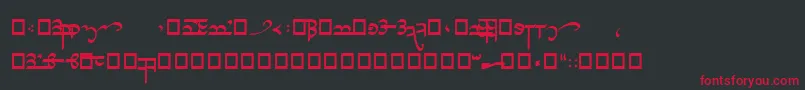 Tirion Font – Red Fonts on Black Background