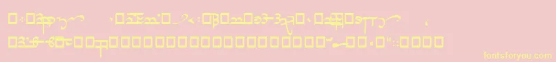 Tirion Font – Yellow Fonts on Pink Background
