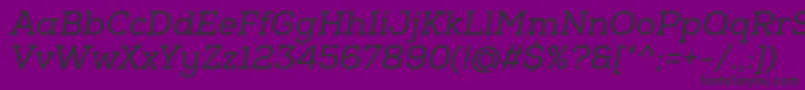 NexaSlabRegularOblique Font – Black Fonts on Purple Background