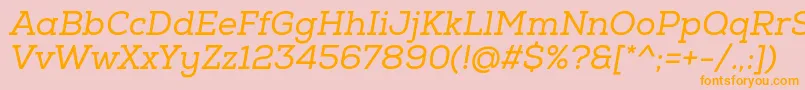 NexaSlabRegularOblique Font – Orange Fonts on Pink Background