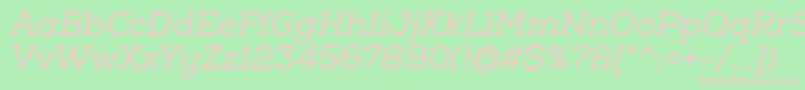 NexaSlabRegularOblique Font – Pink Fonts on Green Background