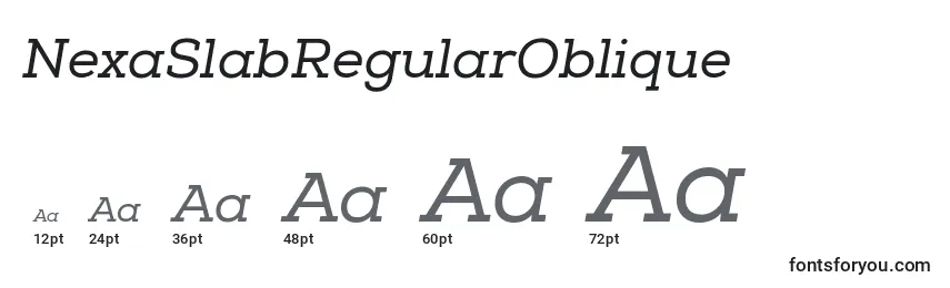 Размеры шрифта NexaSlabRegularOblique
