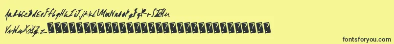 Absolutemoney Font – Black Fonts on Yellow Background