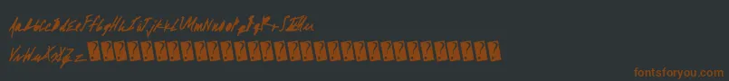 Absolutemoney Font – Brown Fonts on Black Background
