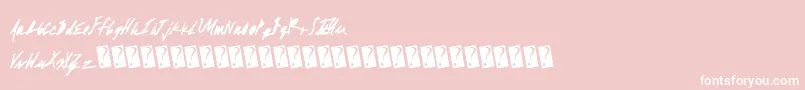 Absolutemoney Font – White Fonts on Pink Background