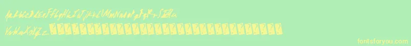 Absolutemoney Font – Yellow Fonts on Green Background