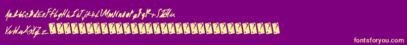 Absolutemoney Font – Yellow Fonts on Purple Background