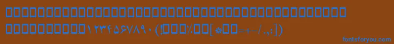 Шрифт BCompset – синие шрифты на коричневом фоне