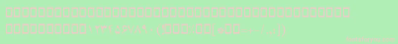 BCompset Font – Pink Fonts on Green Background