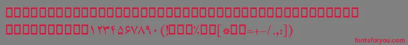 BCompset-Schriftart – Rote Schriften auf grauem Hintergrund