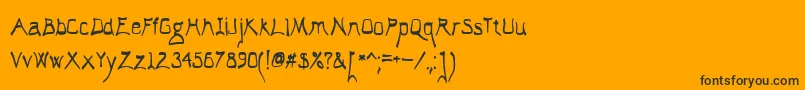 ElAbogadoLoco Font – Black Fonts on Orange Background
