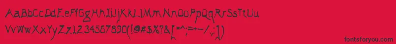 ElAbogadoLoco Font – Black Fonts on Red Background