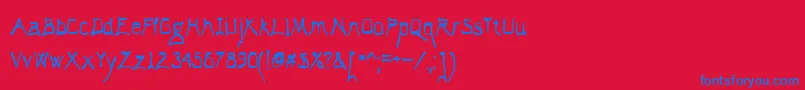 ElAbogadoLoco Font – Blue Fonts on Red Background