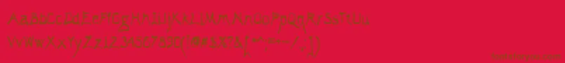 ElAbogadoLoco Font – Brown Fonts on Red Background