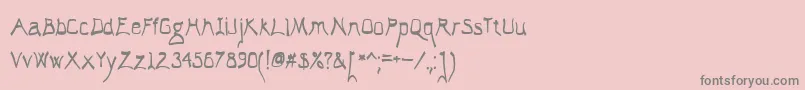 フォントElAbogadoLoco – ピンクの背景に灰色の文字