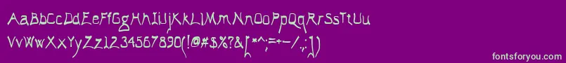 ElAbogadoLoco Font – Green Fonts on Purple Background