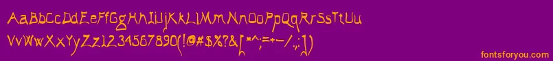 ElAbogadoLoco Font – Orange Fonts on Purple Background