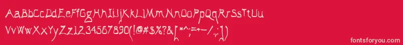 ElAbogadoLoco Font – Pink Fonts on Red Background