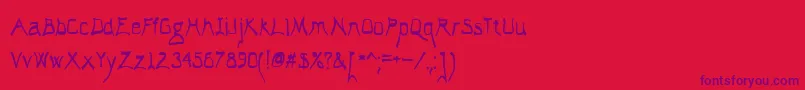 ElAbogadoLoco Font – Purple Fonts on Red Background