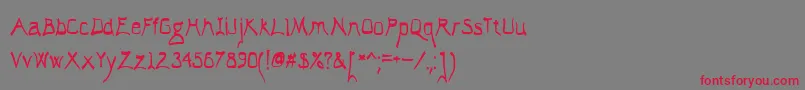 ElAbogadoLoco Font – Red Fonts on Gray Background