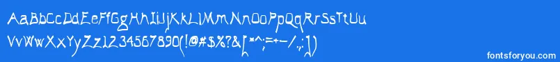 ElAbogadoLoco Font – White Fonts on Blue Background