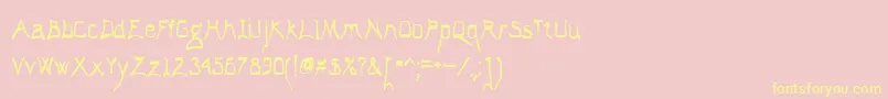 ElAbogadoLoco Font – Yellow Fonts on Pink Background