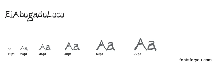 Размеры шрифта ElAbogadoLoco
