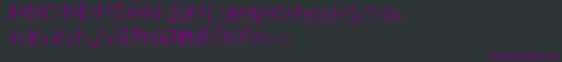 KontaktZagreb Font – Purple Fonts on Black Background