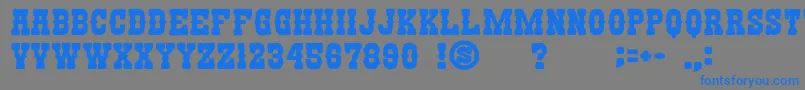 GomariceNandakaWestern Font – Blue Fonts on Gray Background