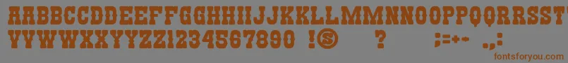 GomariceNandakaWestern Font – Brown Fonts on Gray Background