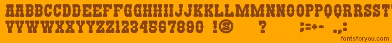 GomariceNandakaWestern Font – Brown Fonts on Orange Background