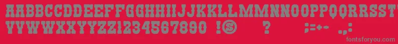 GomariceNandakaWestern Font – Gray Fonts on Red Background