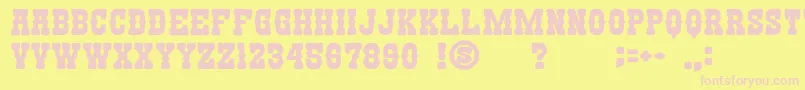 GomariceNandakaWestern Font – Pink Fonts on Yellow Background