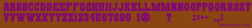 GomariceNandakaWestern Font – Purple Fonts on Brown Background