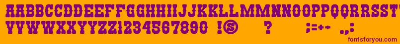 GomariceNandakaWestern Font – Purple Fonts on Orange Background