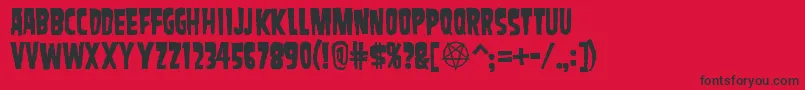 Samdanevil Font – Black Fonts on Red Background