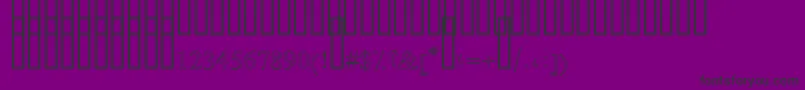 DiwaniOutlineShaded-Schriftart – Schwarze Schriften auf violettem Hintergrund