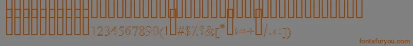 DiwaniOutlineShaded Font – Brown Fonts on Gray Background