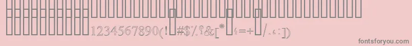 DiwaniOutlineShaded Font – Gray Fonts on Pink Background