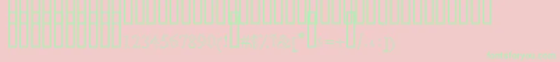 DiwaniOutlineShaded Font – Green Fonts on Pink Background