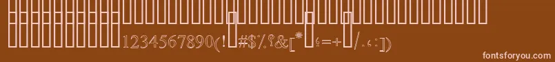 DiwaniOutlineShaded Font – Pink Fonts on Brown Background