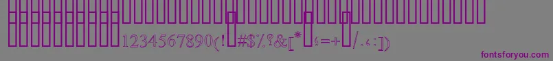 DiwaniOutlineShaded Font – Purple Fonts on Gray Background