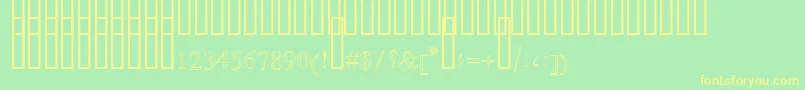 DiwaniOutlineShaded Font – Yellow Fonts on Green Background