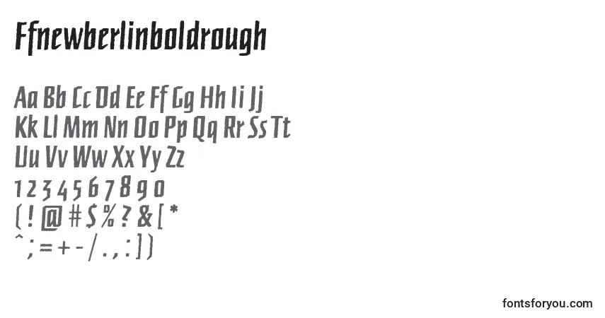 Czcionka Ffnewberlinboldrough – alfabet, cyfry, specjalne znaki