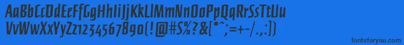 Ffnewberlinboldrough Font – Black Fonts on Blue Background