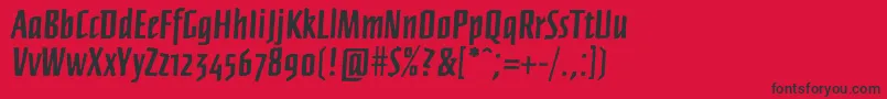 Ffnewberlinboldrough Font – Black Fonts on Red Background