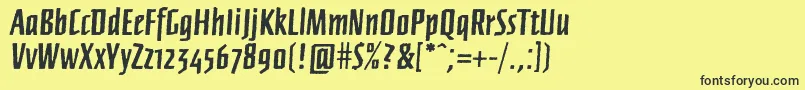 Ffnewberlinboldrough Font – Black Fonts on Yellow Background